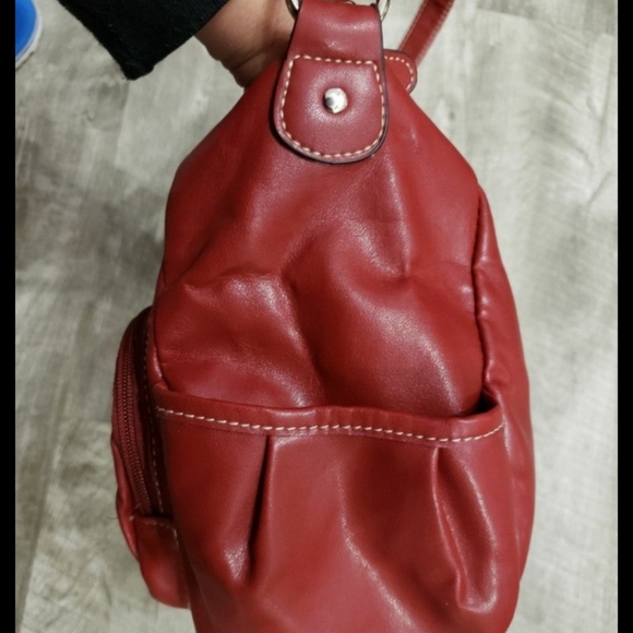 🆕️NWOT Red Shoulder Purse with a built-in wallet on front - Picture 6 of 15